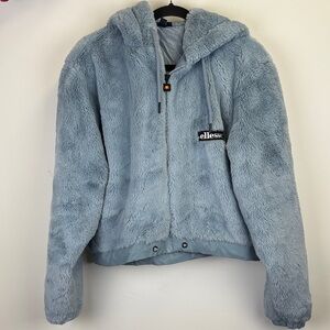 Ellesse Sky Blue Faux Fur Cozy Hoodie